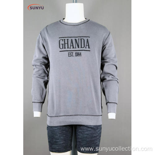 Men's fashion sweatshirt without hood